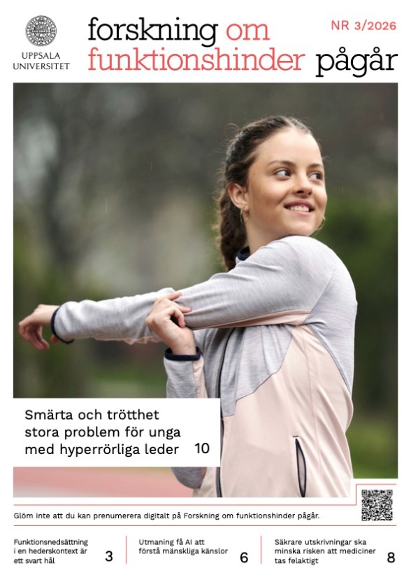 Framsida tidskriften Forskning om funktionshinder pågår nr 1:2025